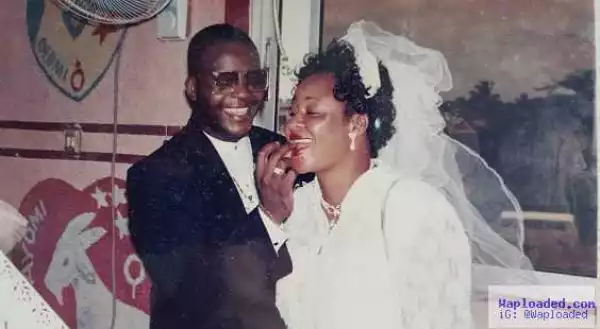 Throwback photos of Shina Peters and his wife Sammie on their wedding day